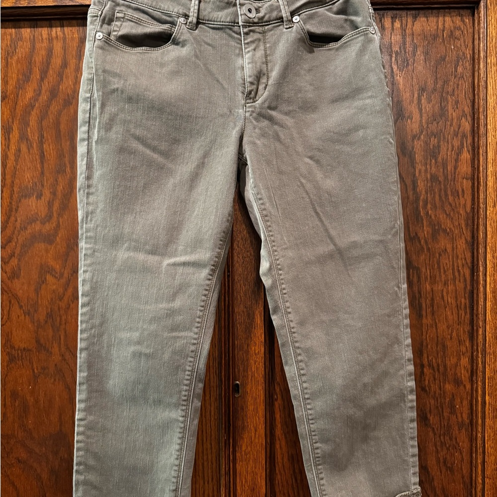 J. Jill Ladies Olive Green Cropped Jeans